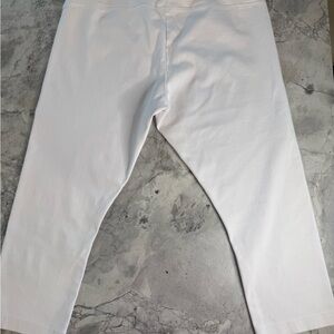 Lysse White Performance Leggings stomach lining Sz L